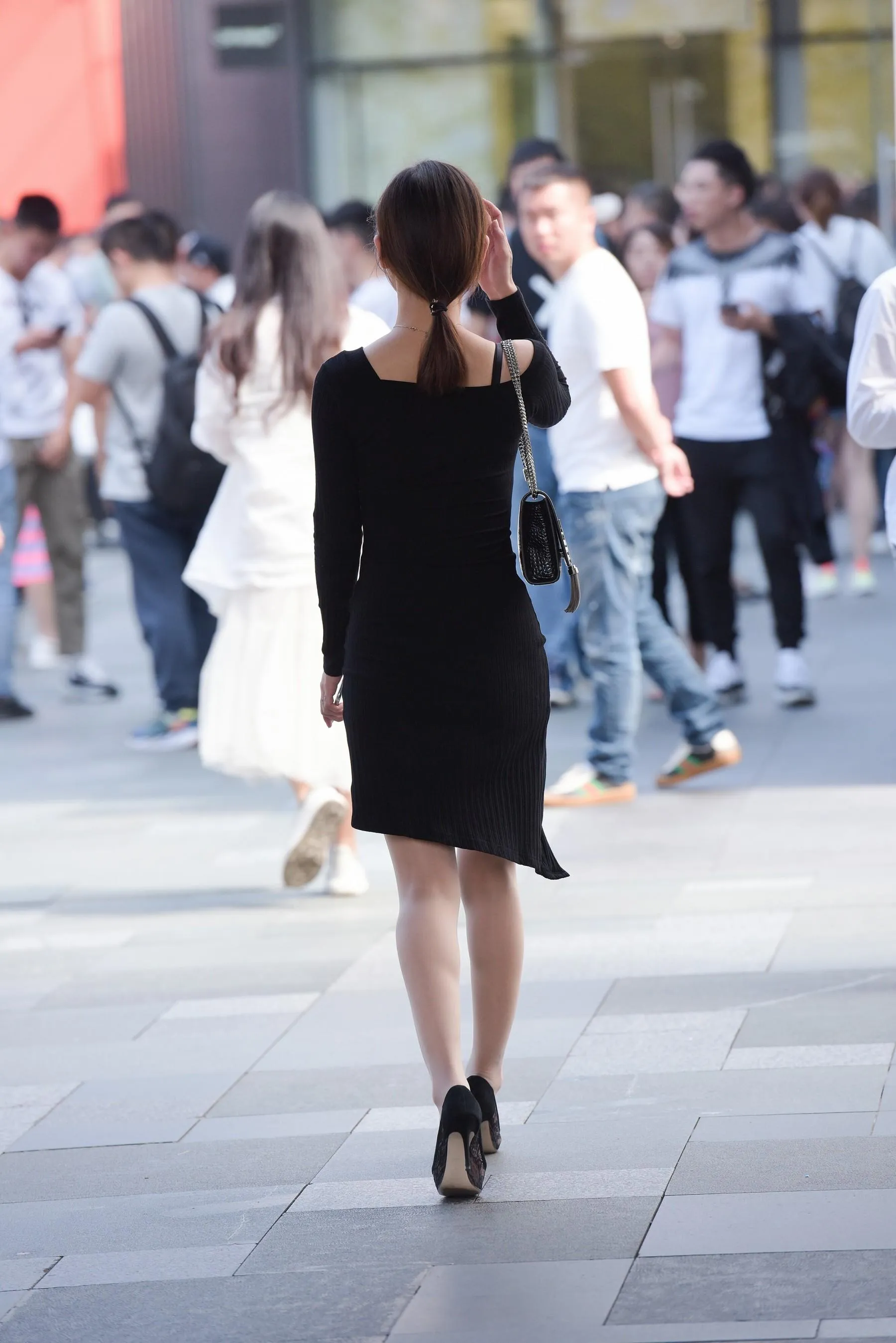 魔镜街拍 NO.163 街拍黑色连衣裙小姐姐 [184P]插图7